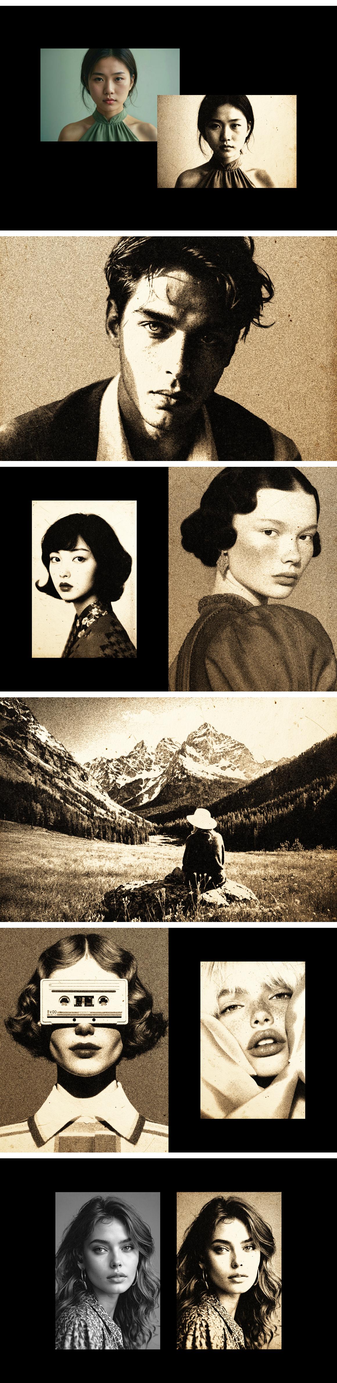Vintage Risograph Photo Effect