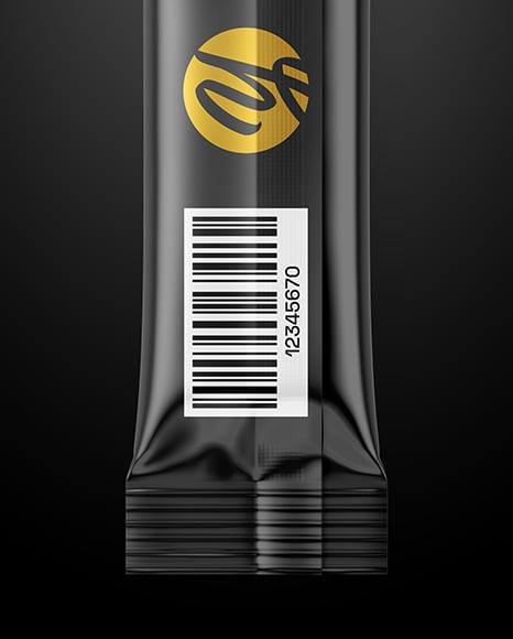 Glossy Stick Sachet Mockup