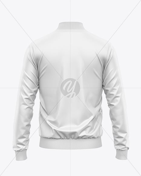 Satin Varsity Zip-Up Jacket Mockup
