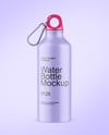 Aluminum Water Bottle with Matte Finish Mockup