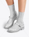 Mary Janes with Socks on Woman's Legs Mockup