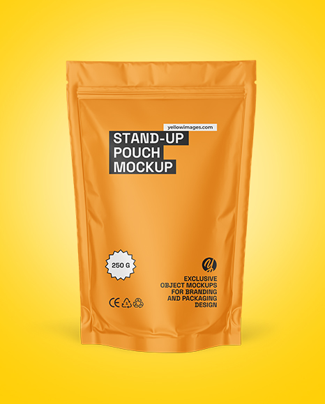 Matte Stand-up Pouch Mockup