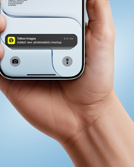 iPhone 17 Air Cloud White in a Hand Mockup