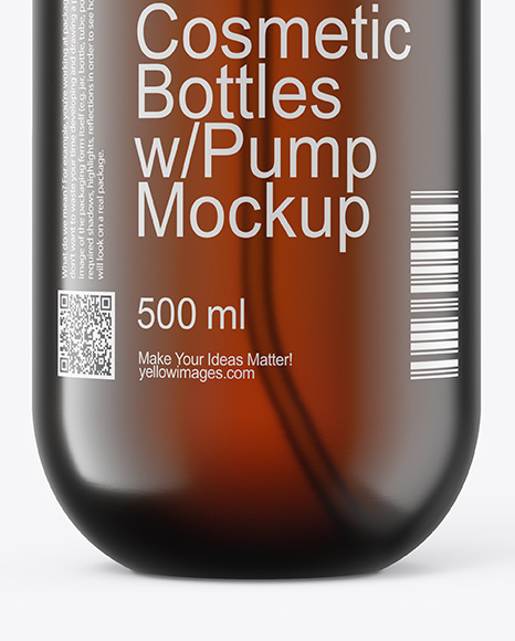 500ml Cosmetic Bottle Mockup