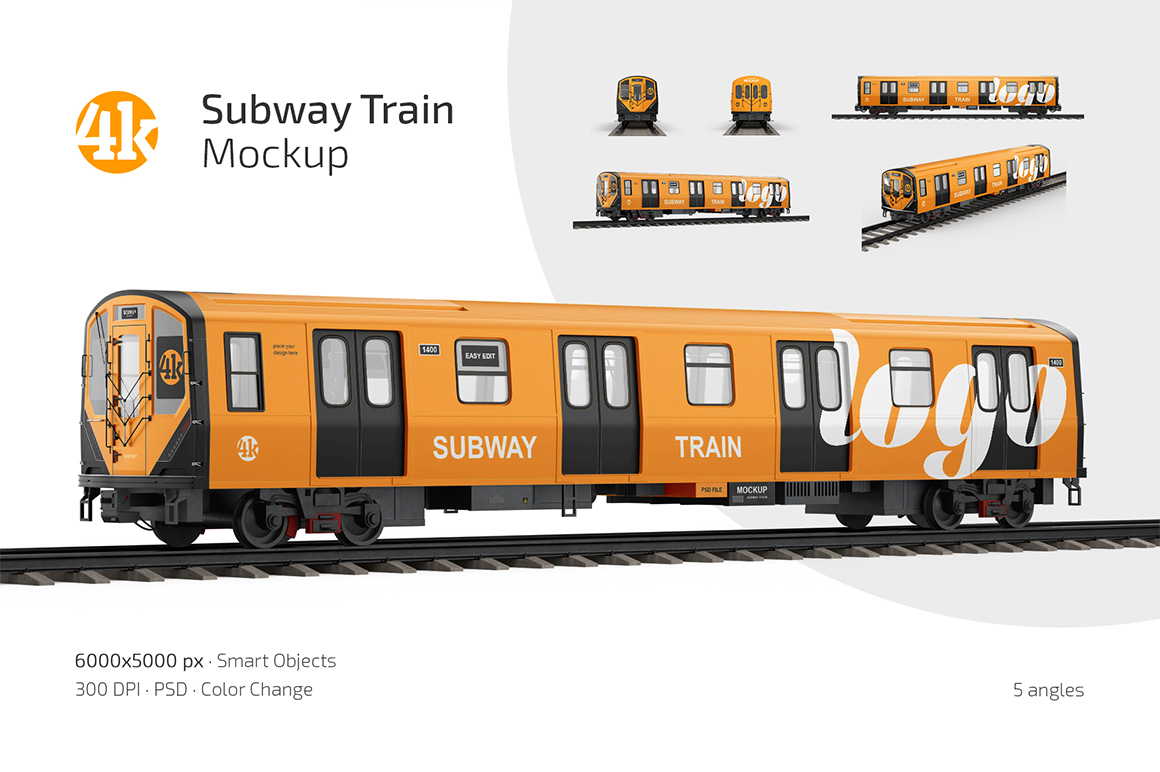 Subway Train Mockup Set