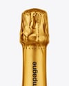 Green Glass Champagne Bottle Mockup