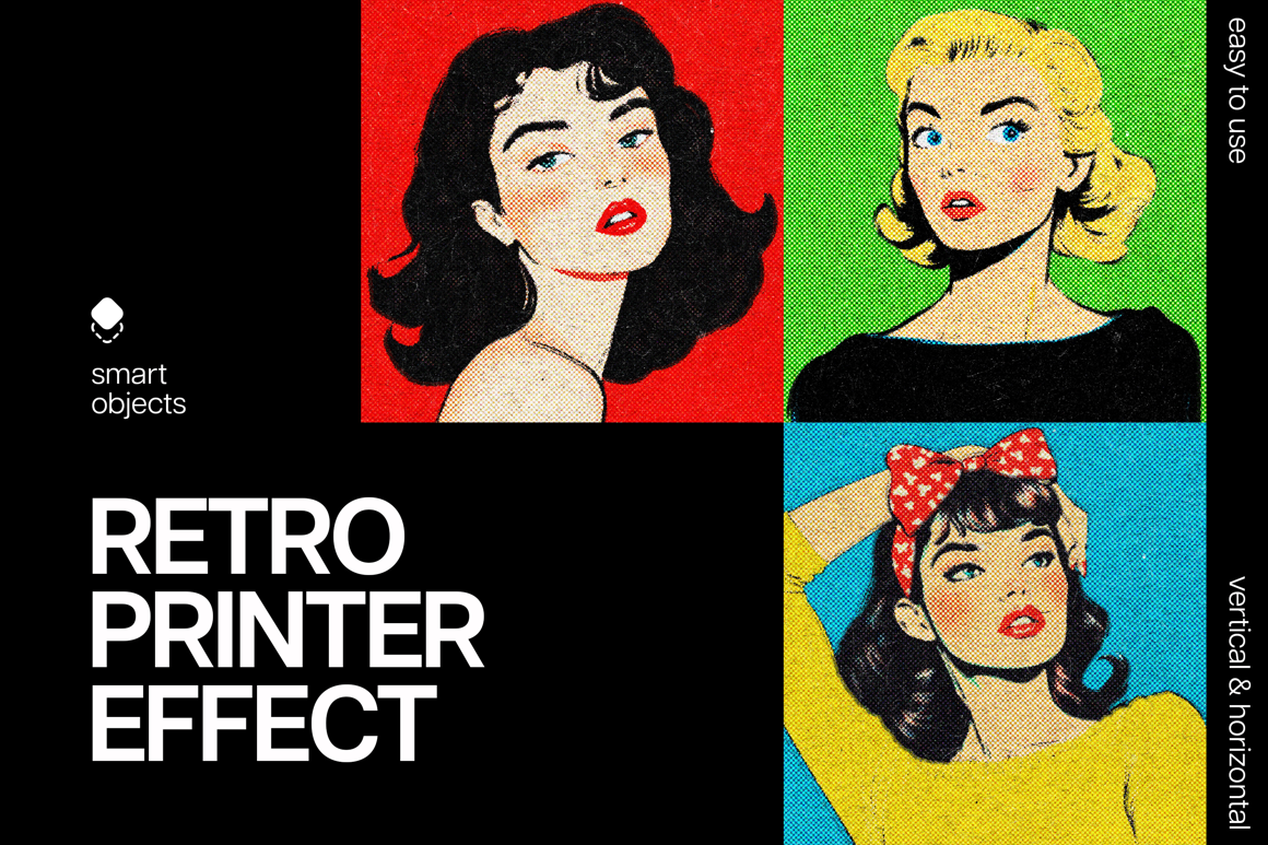 Retro Printer Design Effect