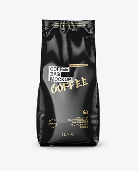 Glossy Coffee Bag Mockup