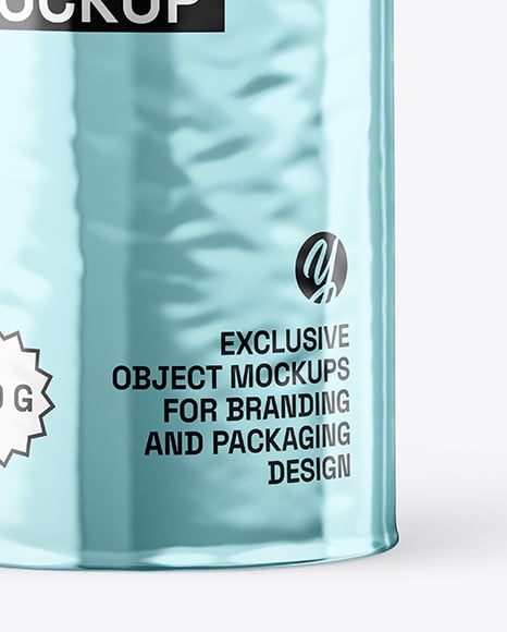 Glossy Metallic Package Mockup