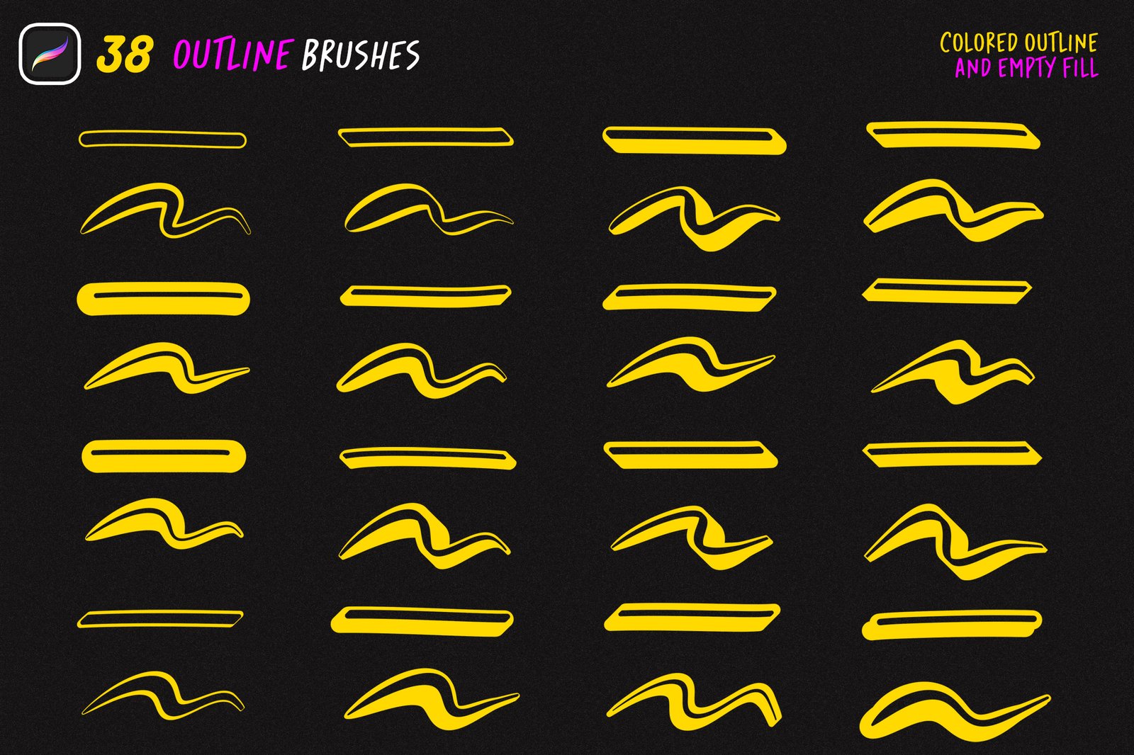 Outline Procreate Brushes