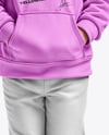 Girl Wearing a Hoodie and Beanie Hat Mockup