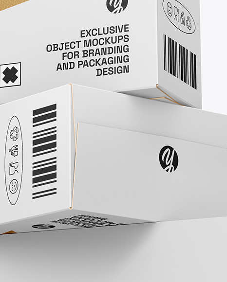 Two Paper Boxes Mockup