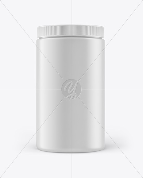 Matte Jar With Powder Mockup