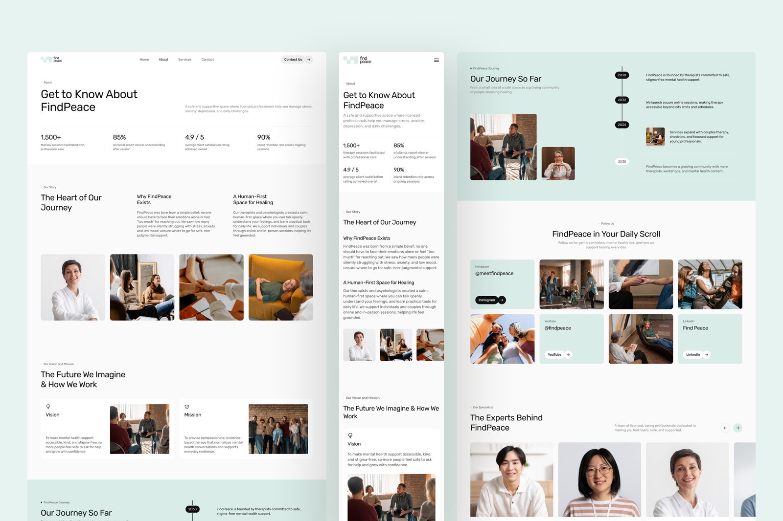 FindPeace – Mental Health Website UI Figma Template