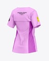 Women's Medical Shirt Mockup - Back Half Side View