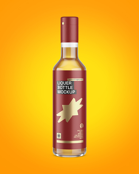 Liquer Glass Bottle Mockup