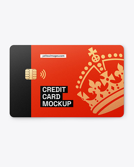 Credit Card w/ Kraft Cardholder Mockup