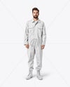 Man Wearing a Coverall Mockup