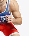 Man Wearing Wrestling Uniform Mockup