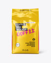 Glossy Coffee Bag with Valve Mockup