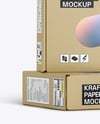 Two Kraft Paper Boxes Mockup