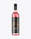 Clear Glass Pink Wine Bottle Mockup