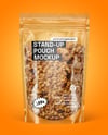 Clear Stand-Up Pouch w/ Granola Mockup