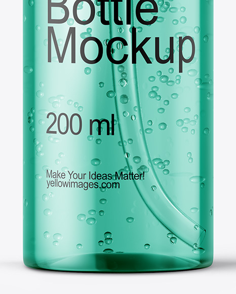 Clear Cosmetic Bottle with Pump Mockup