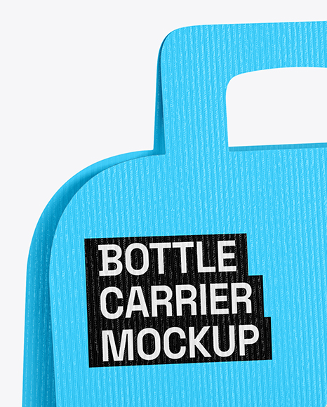 Textured Paper Bottle Carrier Mockup