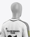 Full Soccer Kit w/ Mannequin Mockup - Back Half Side View