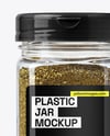 Plastic Jar with Za'atar Spice Mockup