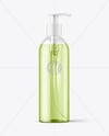 Clear Cosmetic Bottle with Pump Mockup
