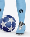 Full Soccer Kit w/ Mannequin Mockup - Half Side View