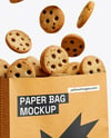 Kraft Bag with Cookie Mockup