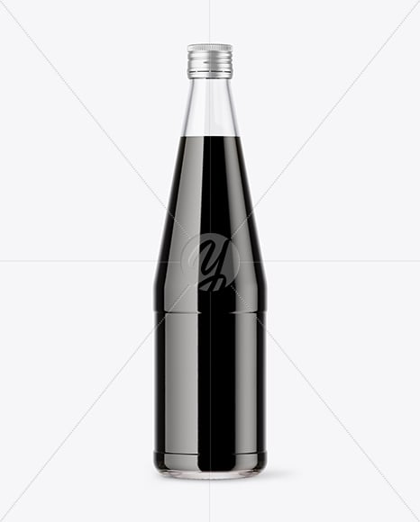 Bottle with Dark Drink Mockup