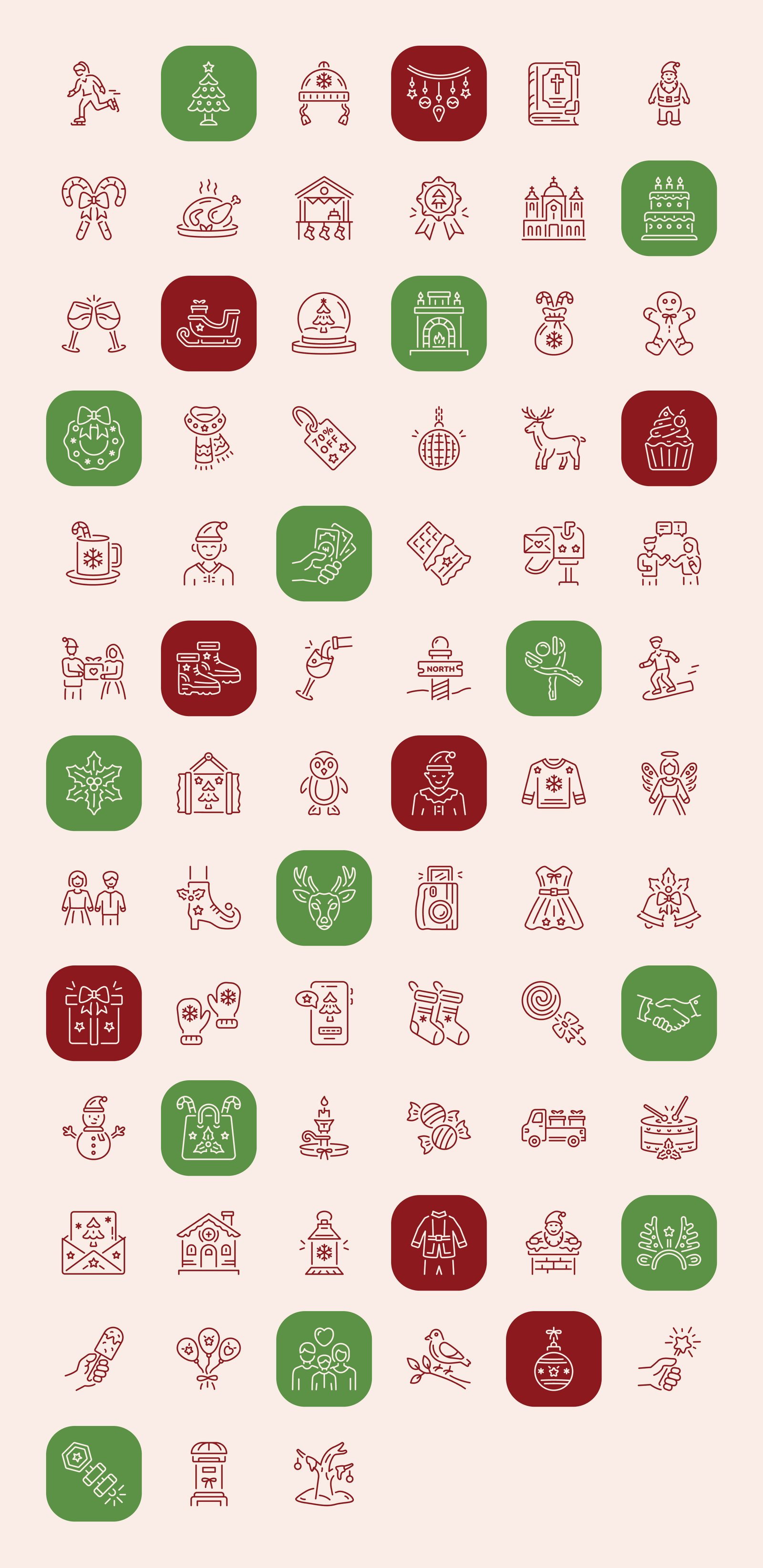 Christmas Icons Art Set