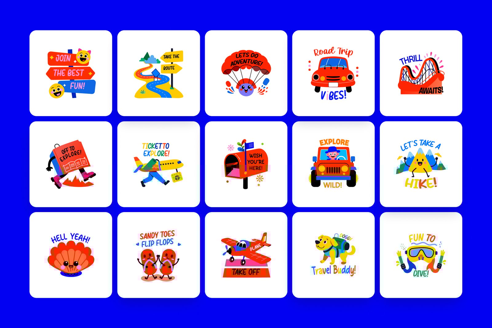 World Travel Stickers