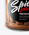 Plastic Jar with Cinnamon Sticks Mockup