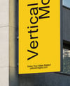 Outdoor Vertical Building Billboard Mockup