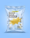Transparent Clear Plastic Snack Bag Mockup