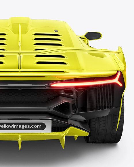Sport Car Mockup - Back View