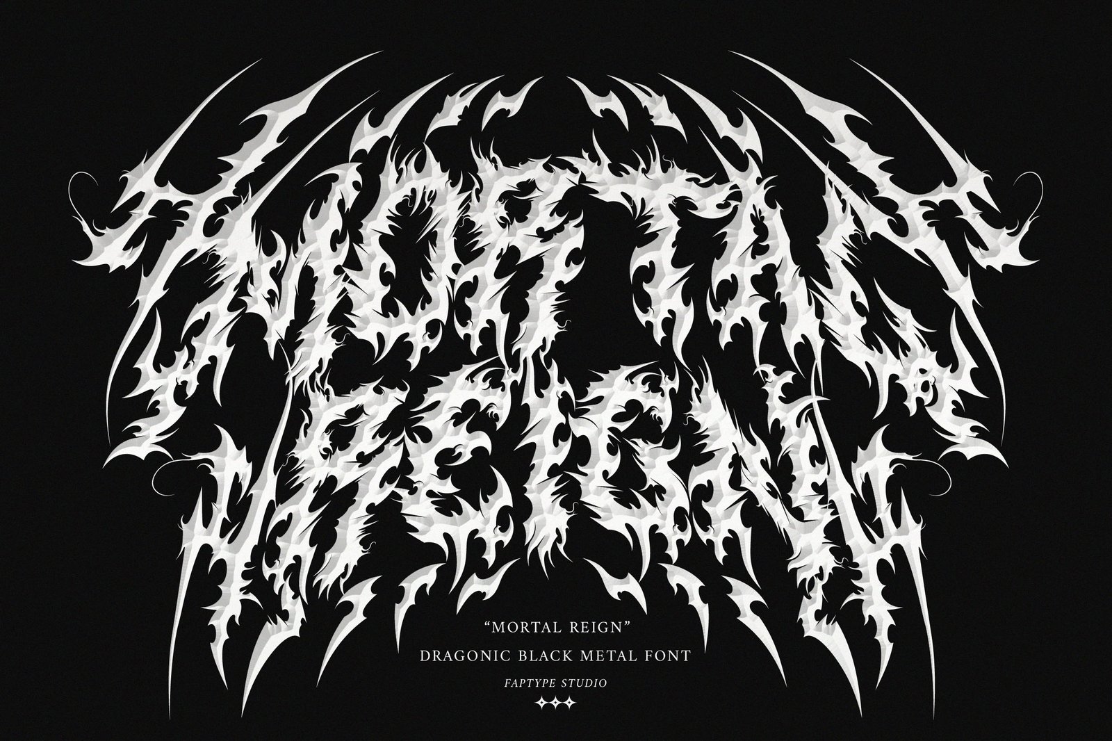 Mortal Reign | Dragonic Black Metal Font