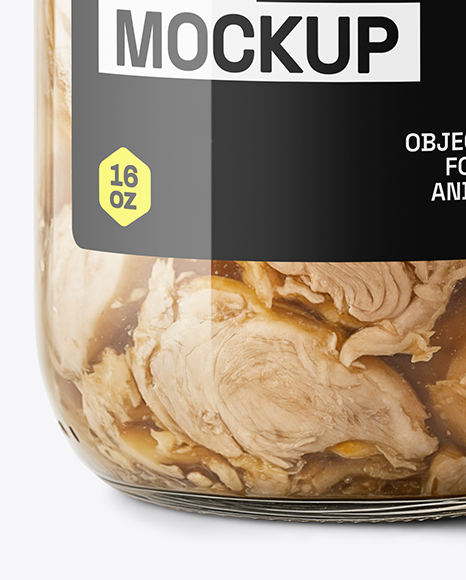 Canned Chicken Jar Mockup