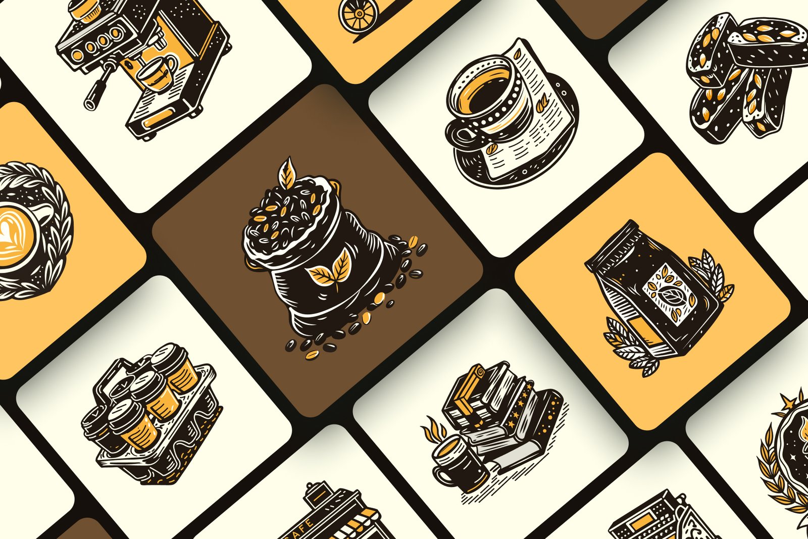 Vintage Coffee Vector Icons