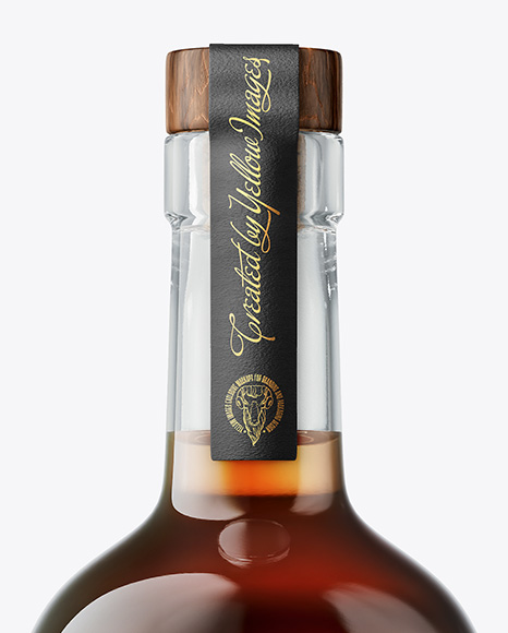 Black Rum Bottle Mockup