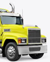 Truck Semi Trailer Mockup - Half Side View