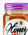 Glass Jar Wildflower Honey with Honeycomb