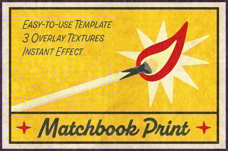 Authentic Matchbook Print Design Template - Add-Ons