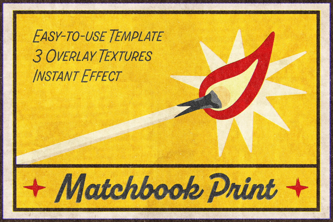 Authentic Matchbook Print Design Template