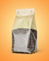 Transparent Package with Chia Seeds Mockup